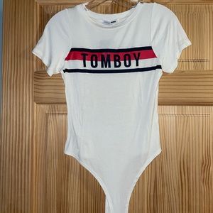 Fashion Nova “Tomboy” Leotard Bodysuit Sz. M NWT